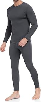 Thermal Underwear for Men Long Johns With Fleece Lined Long Underwear Set Cold Weather Winter Top Bottom