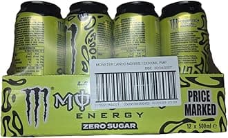 Lando Norris Edition, Melon with Yuzu, Energy Zero Sugar Drink Monster 12 x 500ml Cans