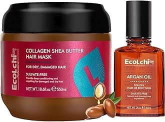 Zcvtbye Collagen Hair Mask and Argan Oil Deep Conditioning Hair Treatment Hair Care for Women