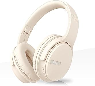 HTCWireless Headphones Bluetooth 5.3 Earphone, Over Ear Bluetooth Headphones with Built-in Mic - 40Hours Playtime, Foldable Stereo Wireless Headset for Call Noise Cancellation, Travel, Home, Office