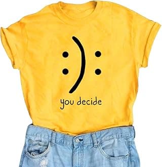 BLACKMYTH Women's Graphic Funny T Shirt Cute Tops Teen Girl Tees