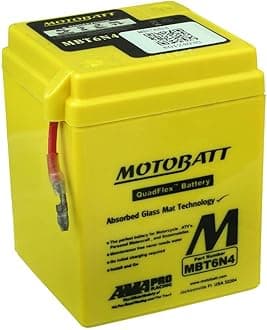 MBT6N4 (6V 4 Amp) Factory Activated Maintenance Free QuadFlex AGM Battery Replaces - 6N42A, 6N42A3, 6N42A4, 6N42A5, 6N42A6, 6N42A8