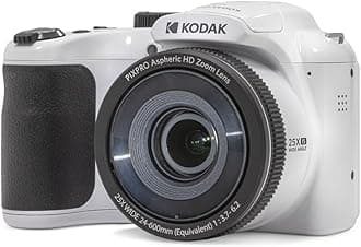 KODAK PIXPRO Astro Zoom AZ255-WH 16MP Digital Camera with 25x Optical Zoom 24mm Wide Angle 1080P Full HD Video 3" LCD (White)