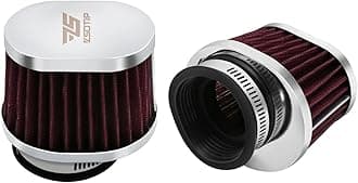 2PCS Motorcycle Air Filter Universal 60MM Replacement Engine Filter Dirt Bike High Performance Air Filters Fit Motocross Carburetor Cleaner for Pit Bike Scooter Moped ATV