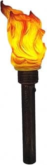 Handheld Torch Prop LED Light,17.72inch Long,Realistic Flame Torch for Olympic Games Opening Ceremony Celebrations Festival Activities Halloween Christmas,Resin Lampshade and Retro Handle