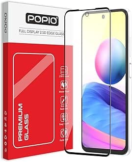 POPIO Tempered Glass For Xiaomi Redmi Note 10 Pro/Note 10 Pro Max/Poco F3/Redmi K40/Redmi K40 Pro (Black) with Edge-To-Edge Protector Coverage
