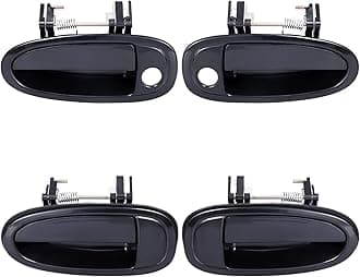 Exterior Outside Door Handle Front Rear Driver Passenger Side Fit for Toyota Avalon XL XLS 1995 1996 1997 1998 1999 Black - 4PCS