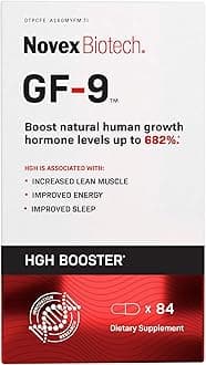 Novex Biotech GF-9 – HGH Boosting Supplement for Men – Workout Complex for Men – Support Energy, Endurance, Sleep, 84 Ct (21-Day Supply)