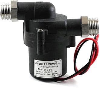12VDC Solar Hot Water Pumps - Can handle Temperatures up to 230F and Pressures of up to 145 PSI (3.0 GPM)