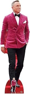 STAR CUTOUTS CS970 Daniel Craig Red Velvet Jacket Lifesize Cardboard Cutout With Mini