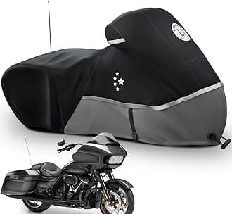 Motorcycle Cover Storage for Touring Models Harley Davidson Road King,Road Glide,Street Glide, Electra Glide,Heritage Classic,Low Rider-ST,and Most Motorcycles Gray