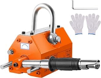VEVOR Magnetic Lifter, 880 lbs/400 kg Pulling Capacity, 2.5 Safety Factor, Neodymium & Steel, Lifting Magnet with Release, Permanent Lift Magnets, Heavy Duty Magnet for Hoist, Shop Crane, Block, Board