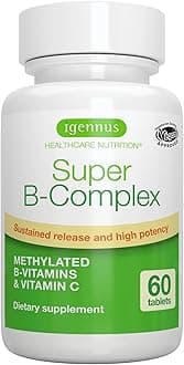 Healthcare Nutrition Super B-Complex (Vegan, 60 Small Tablets)