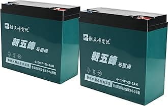 2 Pack 12V 20AH Sealed Lead Acid 6-DMF-20 6-DZM-20 6-DZF-20 Battery with Nut & Bolt Connector Rechargeable Battery 6DZM20 for Electric Scooter E Bike Go Kart ATV Quad Buggy Golf Cart