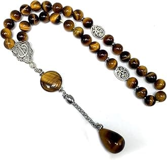 -ORIENT COLLECTION-Prayer Beads-Worry Beads-Tesbih-Tasbih-Tasbeeh-Misbaha-Masbaha-Subha-Rosary (Tiger Eye Stone-8 mm 33 beads)