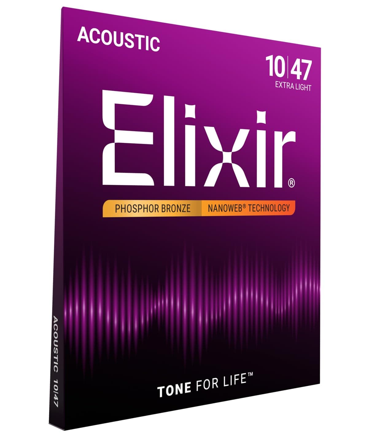 Strings Phosphor Bronze Acoustic Guitar w NANOWEB Coating, Extra Light (.010-.047)