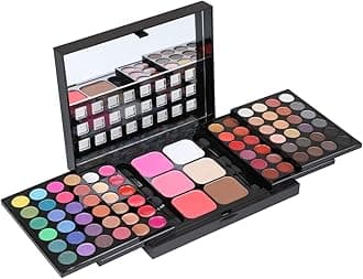 78 Colors Cosmetic Make up Palette Set Kit Combination with Eyeshadows Lip Gloss Blusher Concealer Highlight powder,All-in-One Makeup Kit with Mirror