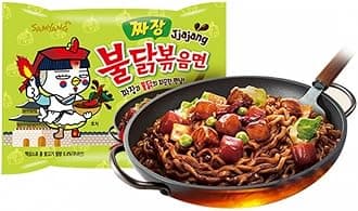 Samyang Buldak Hot Chicken Spicy Ramen Korea Instant Packaged Noodles,4.94 oz,Jjajiang,5 Pack