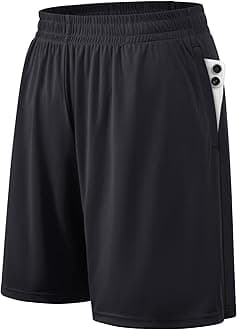 Athletic Shorts for Men with Pockets and Elastic Waistband Quick Dry Activewear