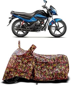 DUFFEL-Two Wheeler Bike Body Cover Compatible for Hero Splendor Ismart 110 Bs6 Heat Protectio/UV-Rays/Birds Dropping/DustProof/Waterproof Indoor Outdoor and Parking Full Body Protection [RMJ]