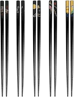 JapanBargain 3672 Bamboo Chopstick Gift Set, 9in, Black