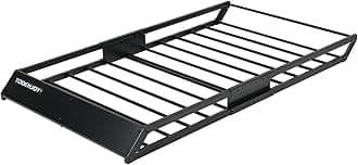 TOOENJOY 59 x 35.4 x 4.7 Inch Roof Cargo Basket Carrier, Car Top Luggage Holder for Car, SUV and Pickup, 200 LBS Capacity