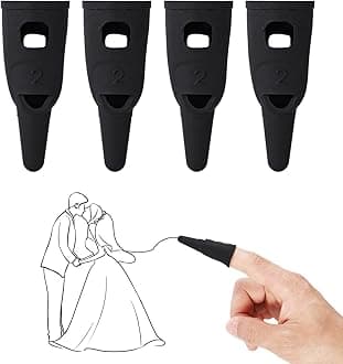 Lyreh 4pcs Silicone Finger Stylus Pen for Touchscreen, 2.13x0.87in High Sensitivity & Precision Stylists Pens for iPad/iPhone/Android and All Touch Screens