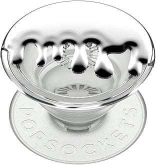 PopSockets Translucent Phone Grip with Expanding Kickstand - Chrome Silver