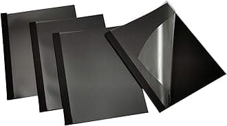 RAYSON Thermal Binding Cover, 3mm, 25 Sheets Binding Capacity, A4, Black, Pack of 25