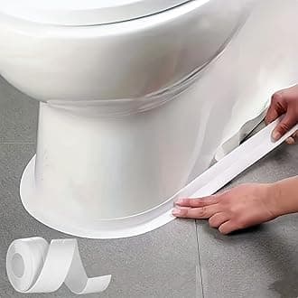 Caulk Tape, Toilet Caulk Strip Waterproof, Traditional Caulking Replacement, Caulking Sealant Tape for Kitchen, Sink, Bathroom, Countertop, Shower, Bathtub Edge Protector (1.5" x 10.5Ft)