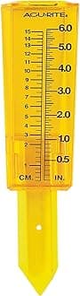 AcuRite 00840A1 Rain Gauge, Medium, Yellow