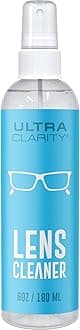 Ultra Clarity Lens Cleaner 6 oz Spray Bottle, Biodegradable Lens Cleaning Spray, Professional.