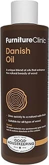 Danish Oil for Wood - Premium Finishing Oil to Enhance The Natural Beauty of Oak, Pine & Wooden Worktop Surfaces - Seal & Protect for a Satin Finish - 250ml