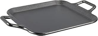 Bold 12 Inch Seasoned Cast Iron Square Griddle with Loop Handles, Design-Forward Cookware
