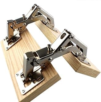 170 Degree Hinges Frameless Cabinet Door Hinges Hidden Hydraulic Adjustable Mounting Hinges Soft Closing Stainless Steel Buffer Damping Wardrobe, 1 Pair (Full Coverage) (1 Pair)