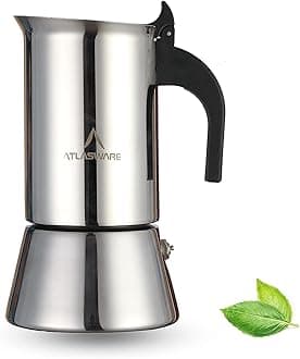Atlasware Stainless Steel Mocha design 10 Cup Coffee Maker