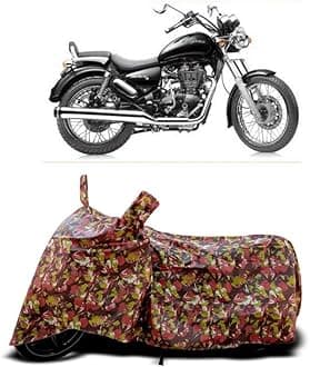 DUFFEL-Two Wheeler Bike Body Cover Compatible for Royal Enfie Thunderbird 500 Bs6 Heat Protectio/UV-Rays/Birds Dropping/DustProof/Waterproof Indoor Outdoor and Parking Full Body Protection [RMJ]