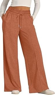 Women’s Wide Leg Sweatpants, Lightweight, High Waisted with Wide Pockets, Comfortable Lounge Pants with Drawstring, 2024