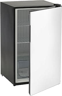 Bull Outdoor Products Contemporary Refrigerator – 4.5 cu. ft. Compact Stainless Steel Outdoor Fridge with Reversible Door and Full Temperature Control