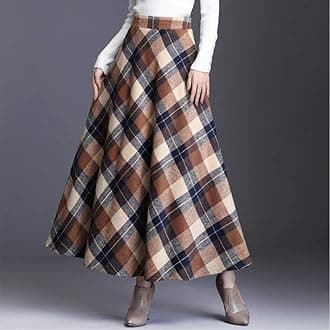 Women's Knitted Half-Length Skirt - Autumn and Winter Straight High Waist Slimming Plus Size A-Line Thick Woolen Skirt