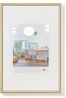 walther design KV040G New Lifestyle Kunststoff Bilderrahmen, 30x40 cm, gold