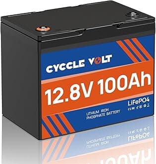 12V 100Ah LiFePO4 Battery, Mini Size with 100A Smart BMS, Up to 15000+ Deep Cycle 12V Lithium Battery, Perfect for Trolling Motor, Marine, RV and Solar PV System