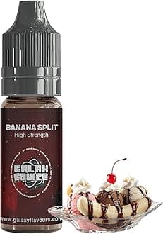 Banana Split Flavouring - High Strength Food Flavoring - 230+ Flavours -10ml Bottle.
