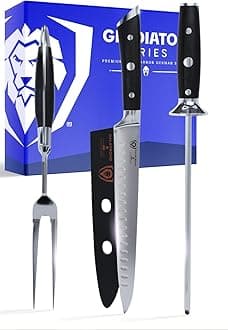 Dalstrong Slicing Brisket Knife Set Meat Fork - High-Carbon German Steel - G10 Handle - Sheath - Knife Set - Gladiator Series Butcher Knife -Carving Knife - Slicer Boning Knife for Meat Cutting - NSF
