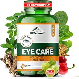 - Divya Himalayan Plant-Based Drishti Eye Care Supplement, 60 Tablets, Supports Eye Health & Vision, Herbal Blend with Lutein, 1 count, 60 capsules