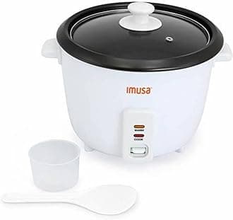USA GAU-00013 Electric Nonstick Rice Cooker 8-Cup (Uncooked) 16-Cup (Cooked), White