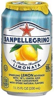 SanPellegrino Italian Sparkling Lemon Beverage - Ready-to-Drink - Limonata Flavor - Can - 12 / Carton