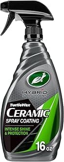 Turtle Wax Hybrid Solutions Ceramic Spray Coating, High Shine Car Wax, Offers Durable Paint Protection, Extreme Water Beading Action, Safe for Glass, Wheels, Trim and More, 16 oz (Pack of 1)