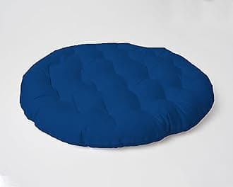 SKANDA FAB Premium Cotton Floor Seating Cushion | Luxurious Comfort & Microfiber Fill 60X60 CM Large Size for Meditation | Floor Cushions | Pooja | Living Room | Pets | Outdoor Classic Blue Pack of 1