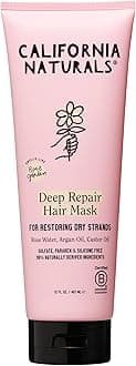 California Naturals Deep Repair Hair Mask, Paraben and Sulfate Free, Deep Conditioner for Dry, Damaged Hair, Vegan, Hydrating and Conditioning, For Curly, Frizzy, All Hair Types, 12 fl oz